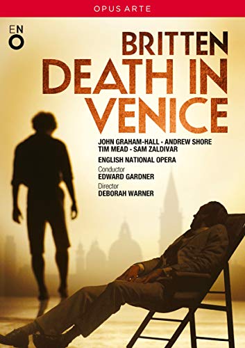 DVD cover for Britten’s “Death in Venice” opera, silhouetted figures.