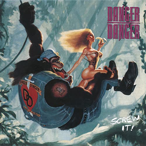 CD cover: gorilla carrying a blonde woman in a jungle setting.
