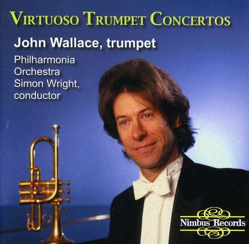 CD cover featuring trumpeter John Wallace with his instrument.