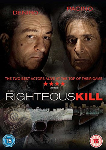DVD cover for "Righteous Kill" featuring Robert De Niro and Al Pacino.