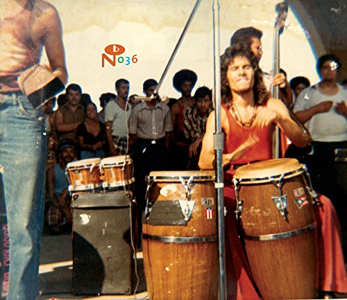 Vintage CD cover: musicians playing conga drums in a crowd.