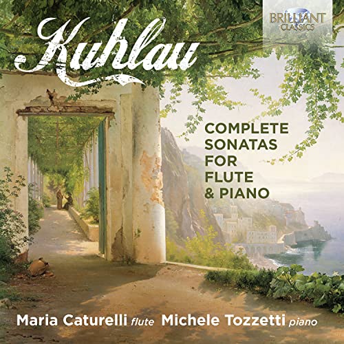CD cover for Kuhlau flute & piano sonatas, coastal scene.