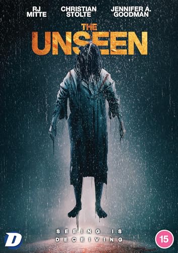 DVD cover for "The Unseen" featuring a ghostly figure in rain.