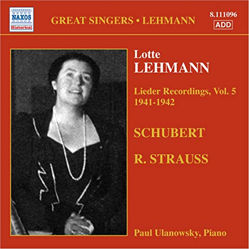 CD cover featuring a portrait of opera singer Lotte Lehmann in black and white.