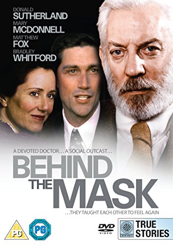 DVD cover for "Behind The Mask" featuring three actors’ portraits.