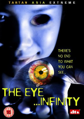 DVD cover for “Eye Infinity” featuring a close-up of an eye and hand.