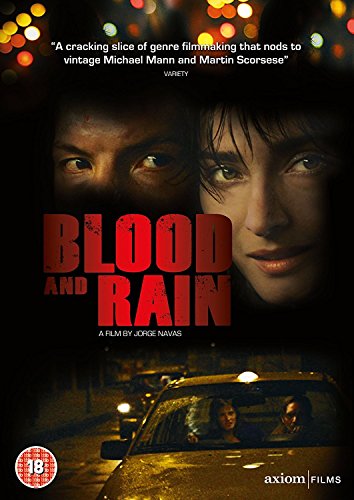 DVD cover for "Blood And Rain" featuring two faces and a yellow car.