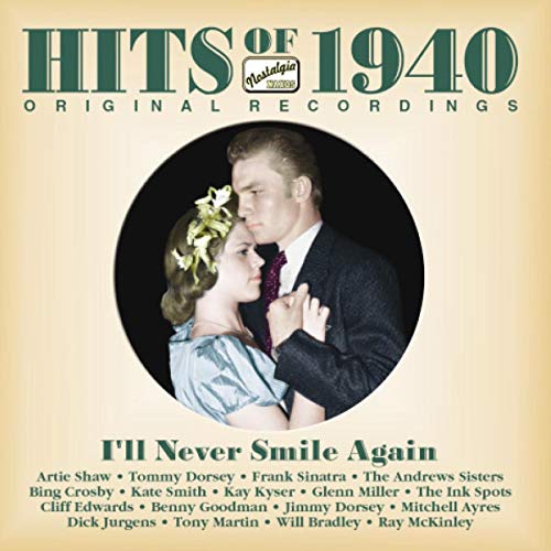 CD cover for “Hits of 1940” featuring a couple in formal wear.