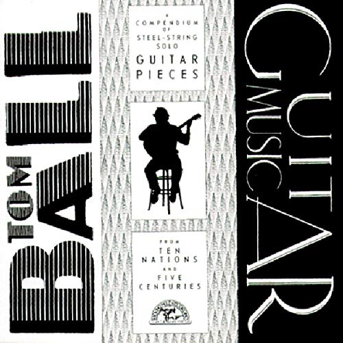 CD cover for Tom Ball’s “Guitar Music” featuring a guitarist silhouette.