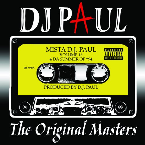 Album cover for DJ Paul’s “Volume 16: The Original Masters” with cassette image.