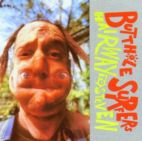 CD cover: distorted portrait of a man with text "Butthole Surfers".