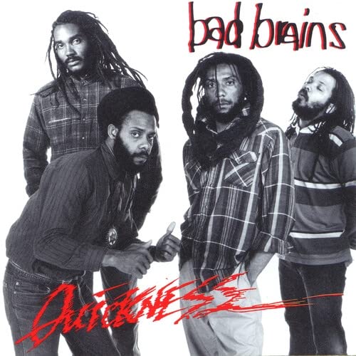 Bad Brains album cover, “Quickness,” featuring four Black men with dreadlocks.