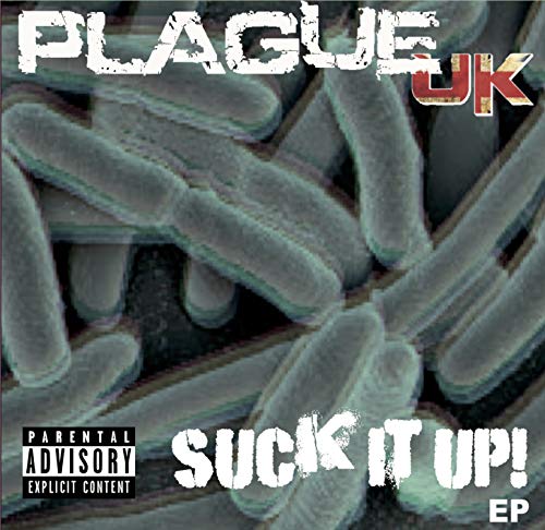 CD cover for “Suck It Up! EP” with microscopic bacteria image.