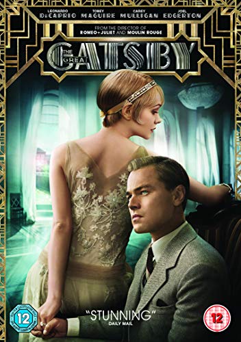 “The Great Gatsby” DVD cover featuring Leonardo DiCaprio and Carey Mulligan.