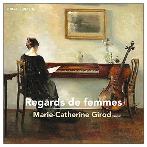 CD cover: woman with cello, piano, and painting in a room.