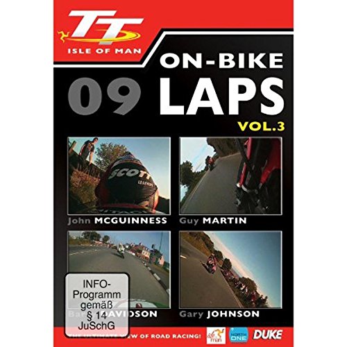 DVD cover for "Tt 2009 - On Bike Laps Vol.3" featuring motorcycle racers.
