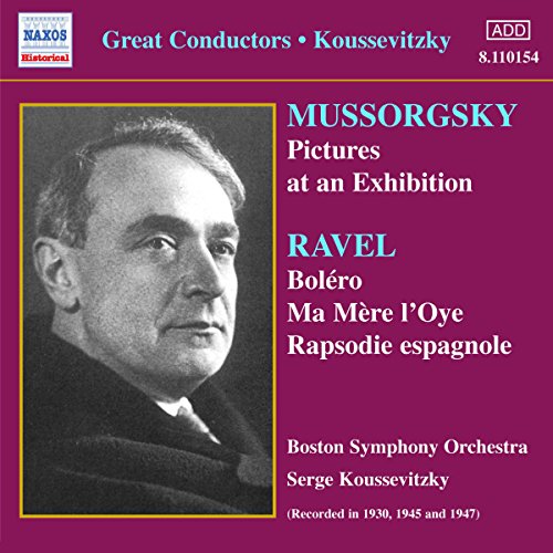 CD cover featuring portrait of Serge Koussevitzky, conductor, with text details.