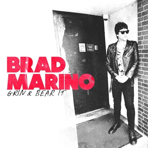 CD cover: Brad Marino, black and white photo, red text.