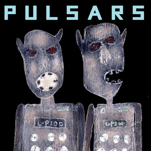 CD cover for Pulsars, featuring two textured, grey, robotic-looking faces.