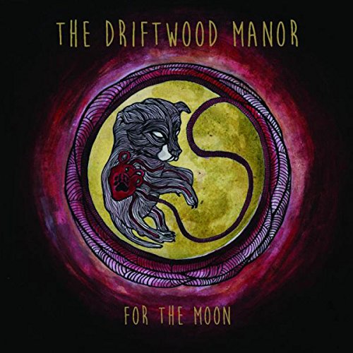CD cover: wolf with a heart, encircled by a spiral and moon.