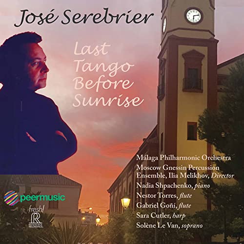 CD cover for "Last Tango Before Sunrise" featuring José Serebrier and a tower.