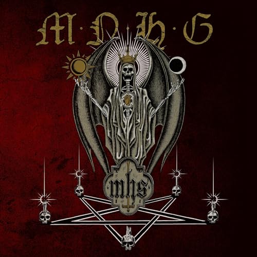 CD cover with skeletal figure, sun, moon, and ornate, dark imagery.