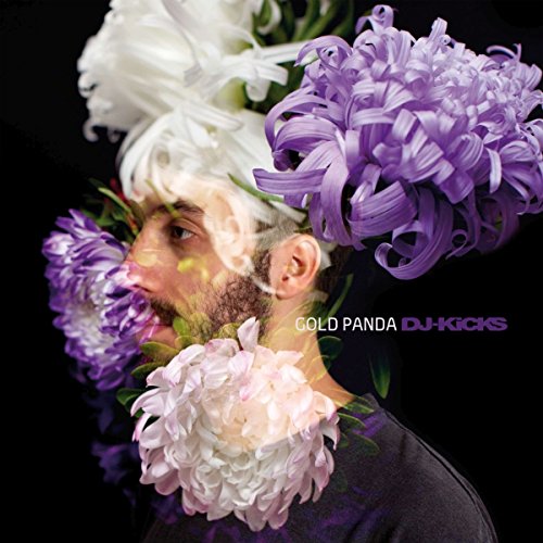 CD cover with a man’s face obscured by large purple and white flowers.