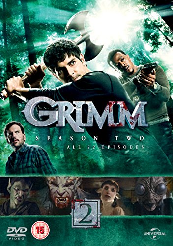 Grimm" Season Two DVD cover featuring characters with a forest background.