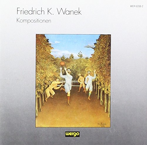 CD cover: Painting of men playing with a ball in a forest.