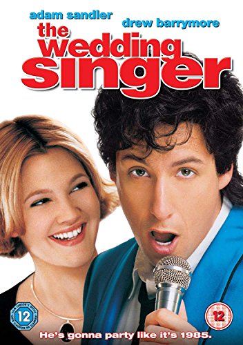 DVD cover for "The Wedding Singer" starring Adam Sandler and Drew Barrymore.