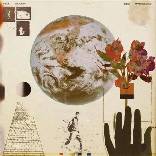 Vinyl album cover: Earth, flowers, and abstract collage imagery.