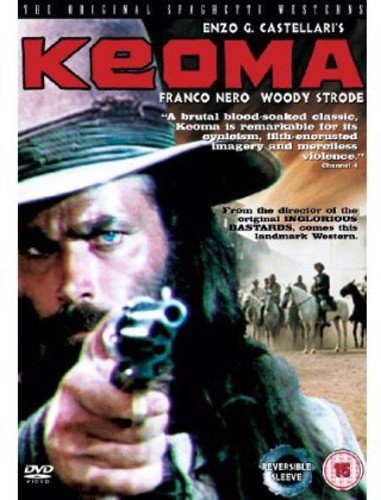 DVD cover for the Western film "Keoma" featuring a man with a gun.