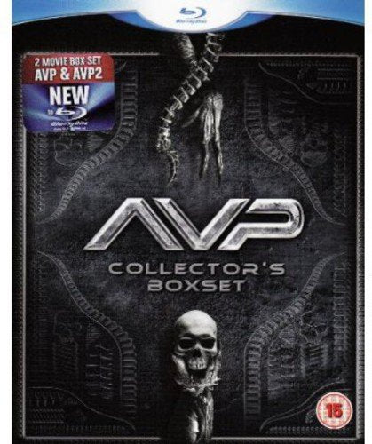 AvP 1 & 2 Blu-ray cover featuring a Predator and Alien silhouette.