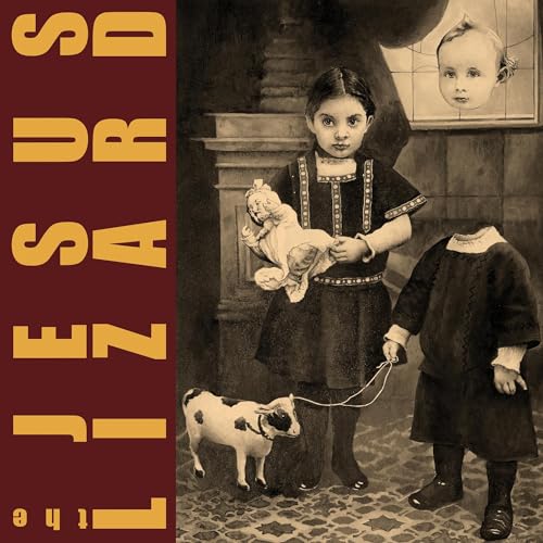 Jesus Lizard “Rack” CD cover: children, doll, and a goat in sepia tones.