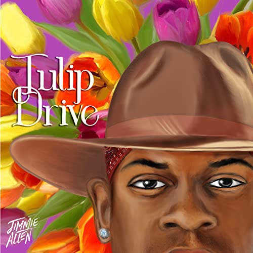 Album cover: Man in a hat with colorful tulips in background.