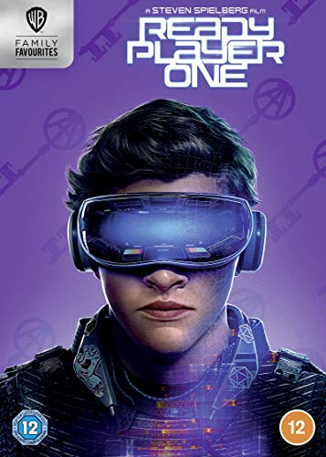 Ready Player One DVD cover featuring a person wearing virtual reality goggles.