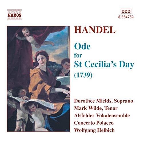 CD cover for Handel’s “Ode for St. Cecilia’s Day” featuring painting detail.