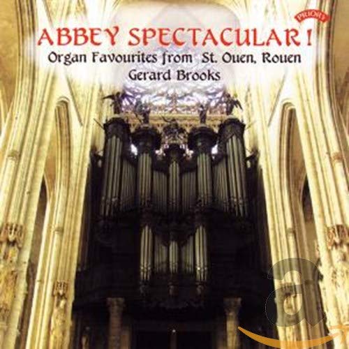 CD cover showing a large pipe organ inside the gothic St. Ouen Abbey, Rouen.