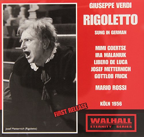 CD cover for Verdi’s Rigoletto, featuring Josef Metternich in costume.