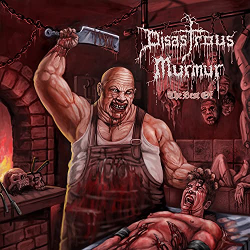 Brutal album cover depicting a violent scene with a large, menacing figure.
