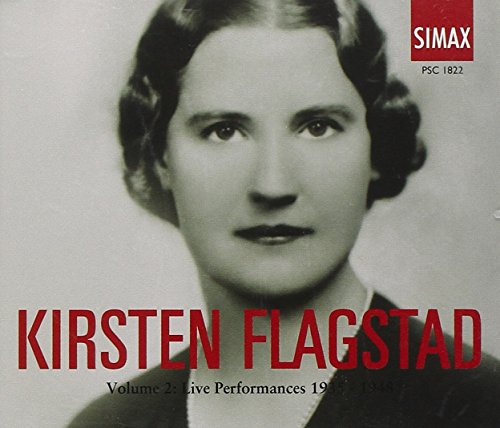 Black and white portrait of opera singer Kirsten Flagstad, CD cover.