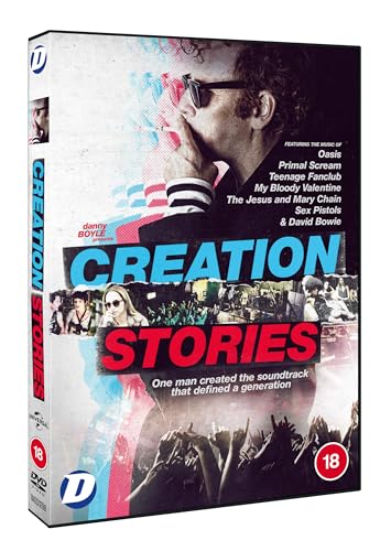 DVD cover for “Creation Stories” featuring Danny Boyle and music artists.