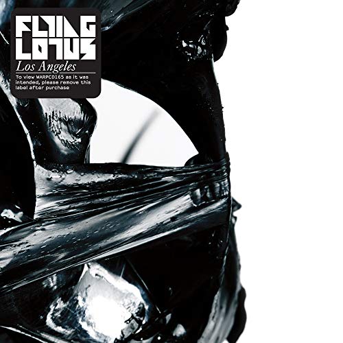 Flying Lotus album cover, “Los Angeles”, featuring abstract black and white imagery.