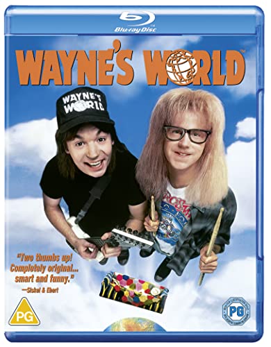 Wayne's World" Blu-ray cover featuring Mike Myers and Dana Carvey with guitars.
