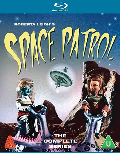 Space Patrol" DVD cover featuring two astronauts and a flying saucer.