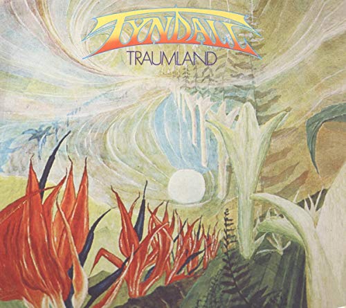 CD cover for Tyndall’s “Traumland” featuring painted flowers and sky.
