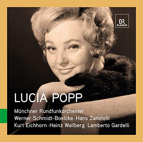 CD cover featuring a portrait of opera singer Lucia Popp in blonde curls.