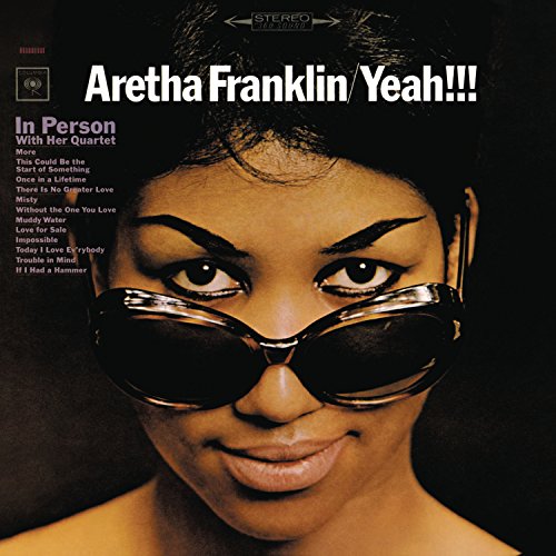 Aretha Franklin album cover, close-up of her face with sunglasses.