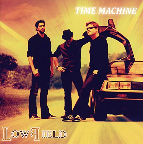 CD cover: three men with a vintage car, golden light effect.