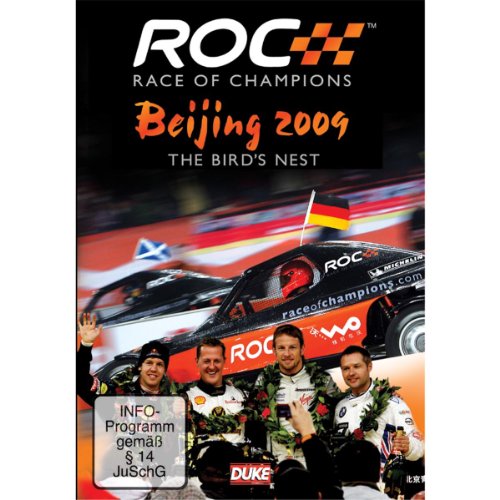 DVD cover for "Race of Champions 2009" featuring racers and a car.